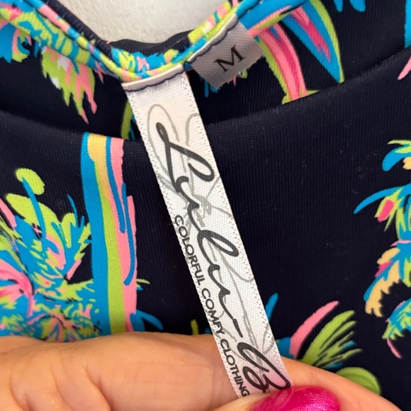 NWOT Tropical Print Sleeveless Dress - Picture 2 of 4